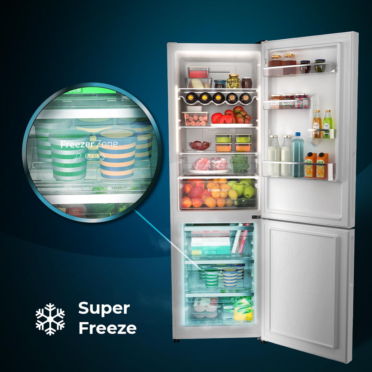 Cecotec Bolero CoolMarket Combi 322 Glass White D Frigorífico - Imagen 9