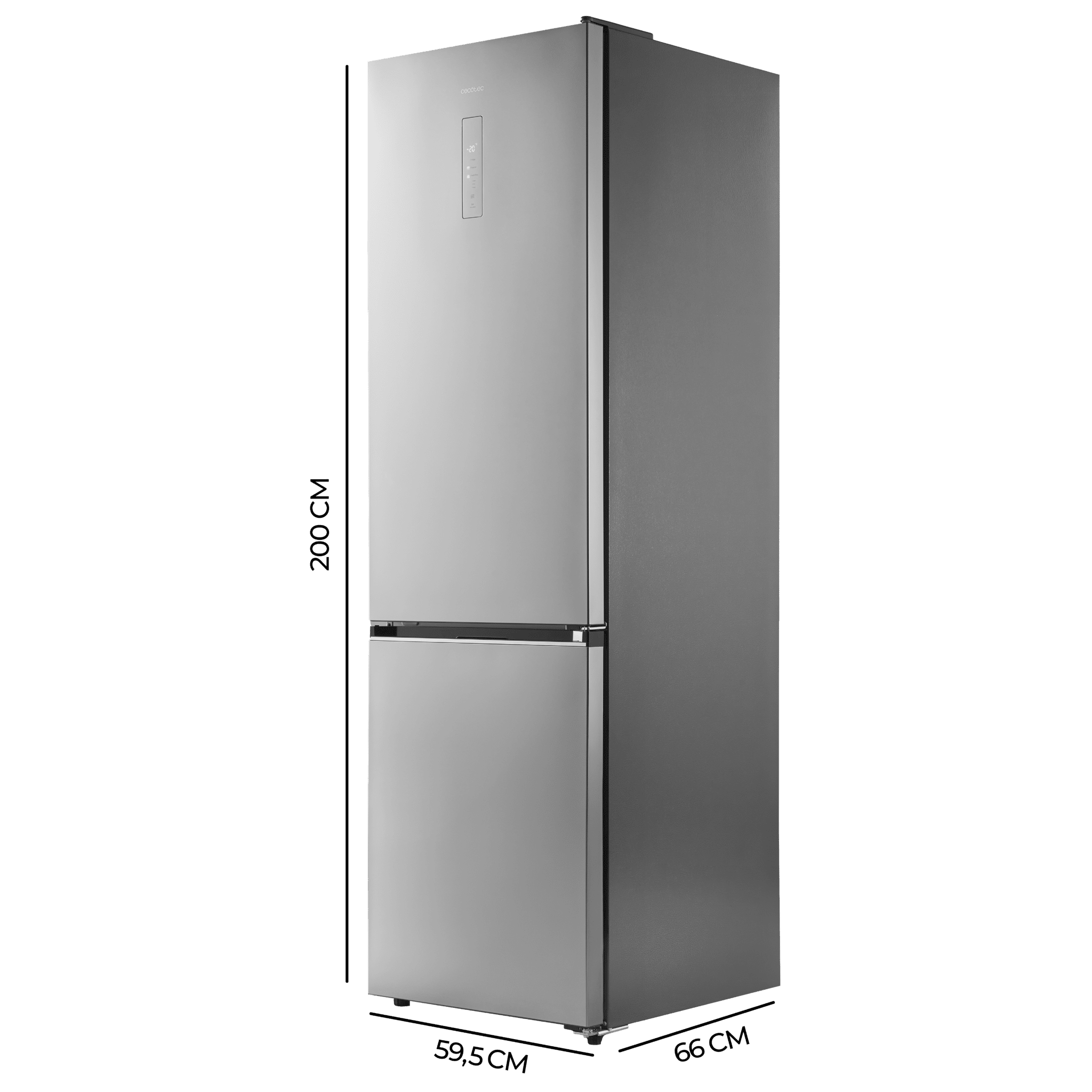 Cecotec Bolero CoolMarket Frigorífico Combi Inox 405 L - Imagen 3