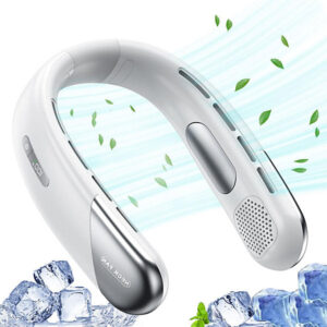 Bextsrack Ventilador Cuello Portátil 2400 mAh Sin Aspas 5 Velocidades