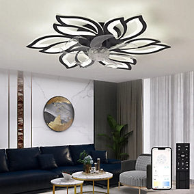 Bextsrack Ventilador Techo 65 cm LED, 6 Velocidades, Temporizador