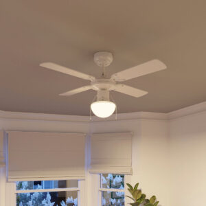 Ventilador de Techo con Iluminación Blanco para Habitaciones hasta 8 m²