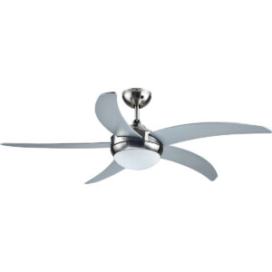 GoodHome Hanki Ventilador de Techo con Luz Reversible Plata 132 cm