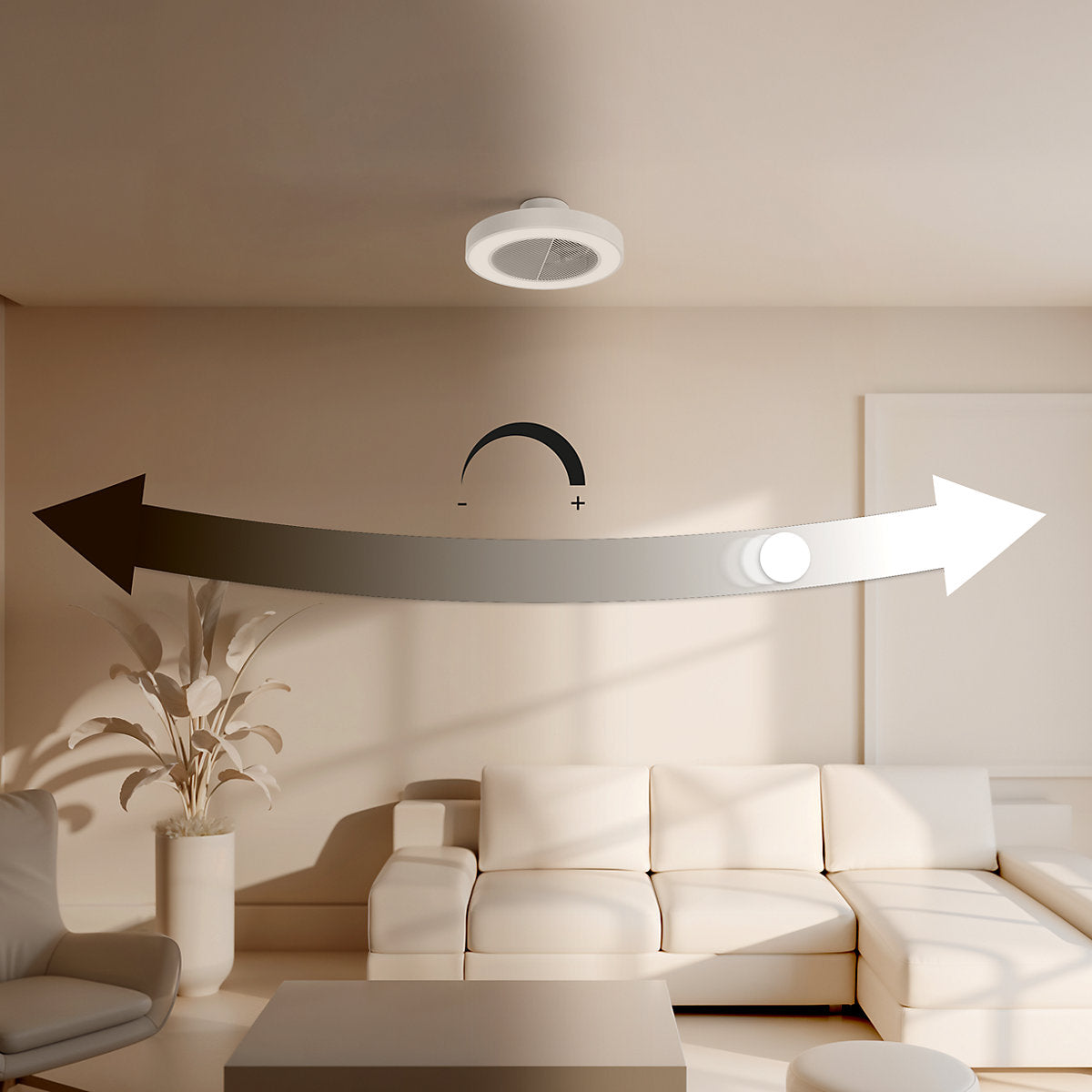 Sulion Ventilador Techo LED Ø 50 cm, Mando Incluido - Imagen 4
