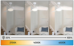 Ventilador GoodHome de Techo LED 107 cm - Mando - Imagen 10