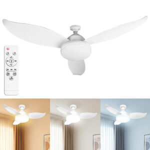 Ventilador Techo Luminoso Moderno 91,5 cm Tricolor Con Control Remoto E27