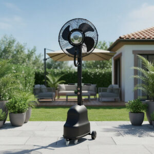Blyss MFS5-50-2 Ventilador Exterior con Brumizador Negro 3 Velocidades