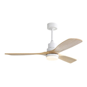 Ventilador de techo 132 cm madera esculpida, motor DC reversible 6 velocidades, mando a distancia
