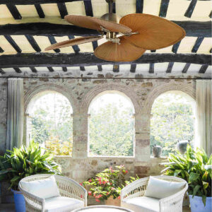 Ventilador Techo Acero Ottone Satinato Pales ABS Marrón Sin Luz